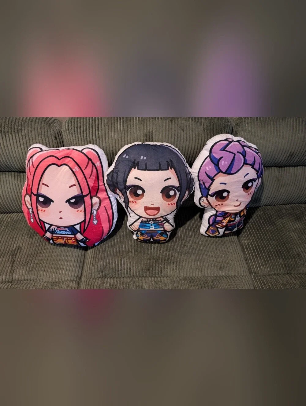 New Set Of 3 K-pop Demon Hunters Pillows